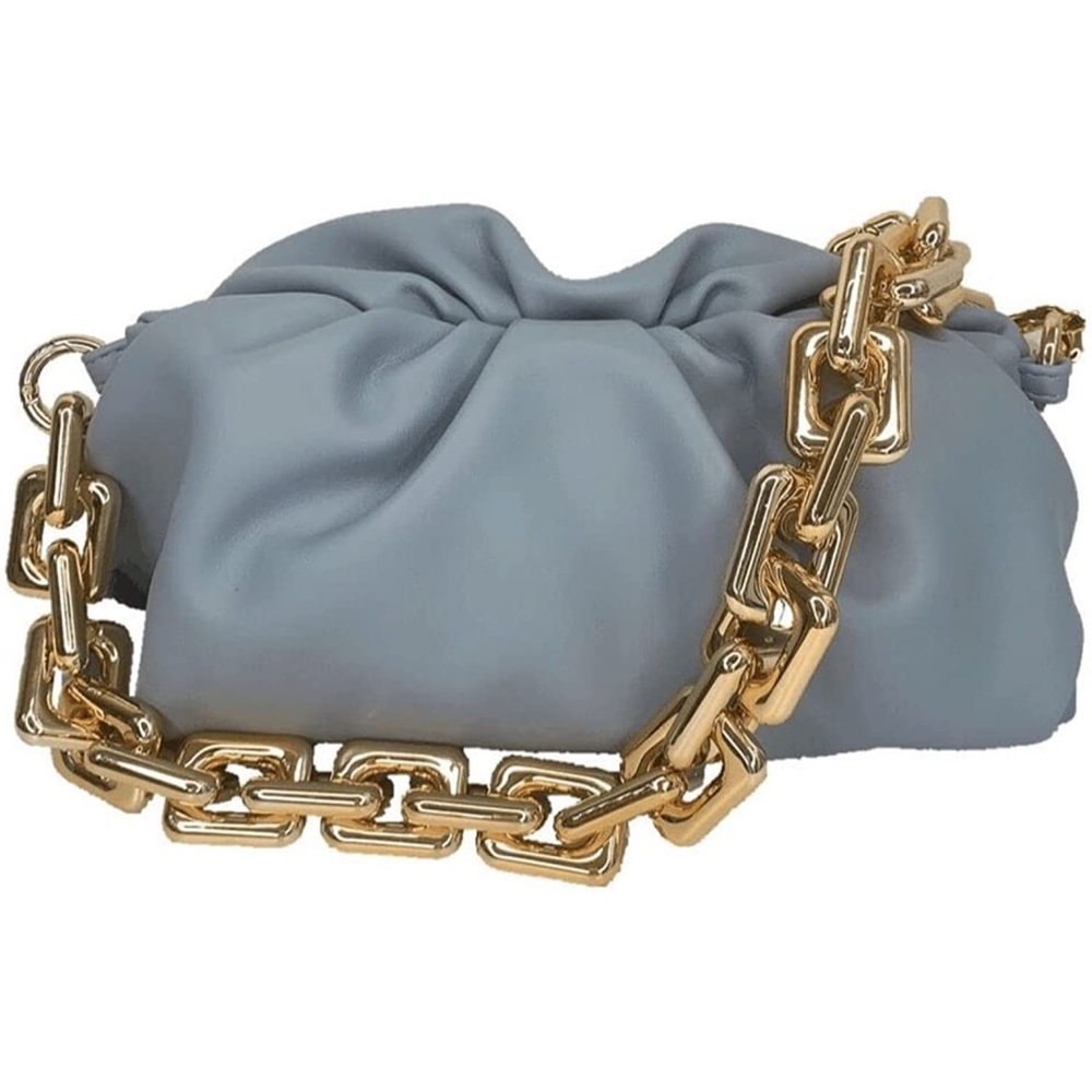 Light Blue Dumpling Bag like Bottega